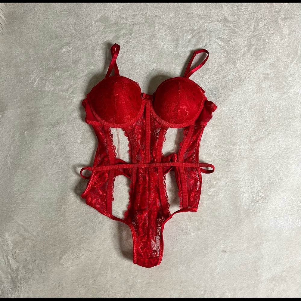 Red Lingerie One Piece. NEVER WORN BEFORE